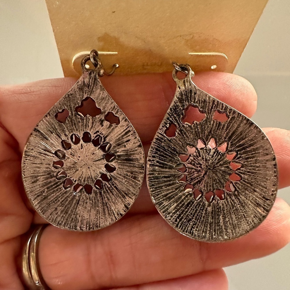 Francesca's Collections Pink and Silver Earrings - Picture 5 of 5